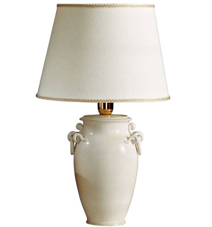Lampada Alta con Torciglioni “Bianco Antico” – Ceramiche Simonetti Castelli