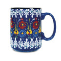 MUG LAVORATE E DECORATE INTERAMENTE A MANO BLU