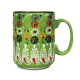 MUG LAVORATE E DECORATE INTERAMENTE A MANO BLU VERDE