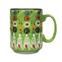 MUG LAVORATE E DECORATE INTERAMENTE A MANO VERDE