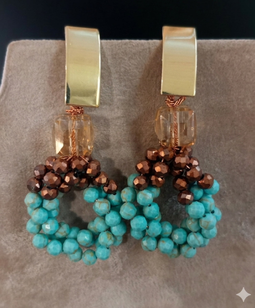 Orecchini Sunstones e Turchesi