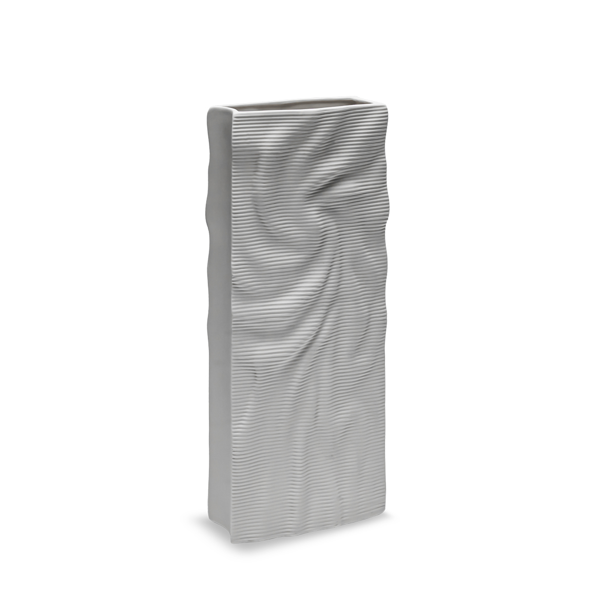 Vaso Increspato Bianco Alto