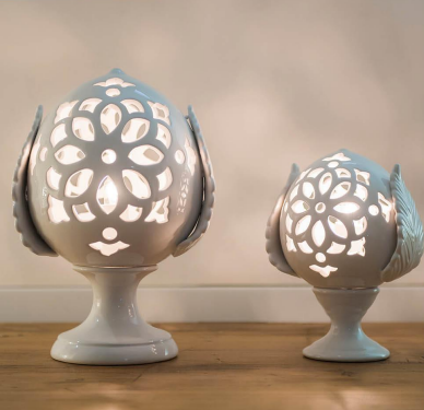 Lampada Pumo Traforato – Ceramica Artigianale Pugliese