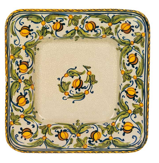 Piatto Quadrangolare “Antiqua” – Ceramiche Simonetti Castelli
