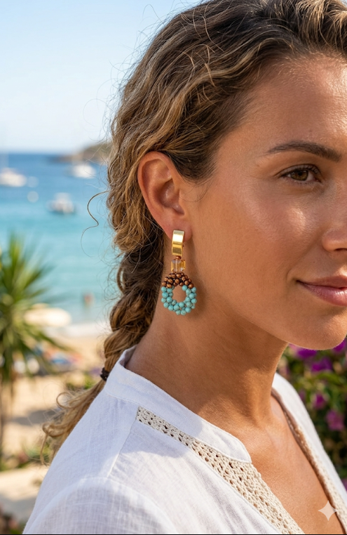 Orecchini Sunstones e Turchesi