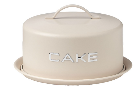 Vintage — Tortiera CAKE con Manico e Chiusura Ermetica Ø28,5x20xh11 cm Avorio